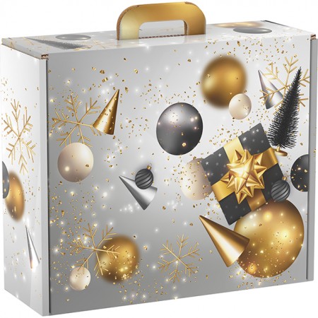 Vánoční kufr stříbrný