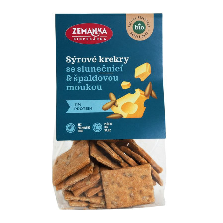 Bio krekry se sýrem a slunečnicí 100g