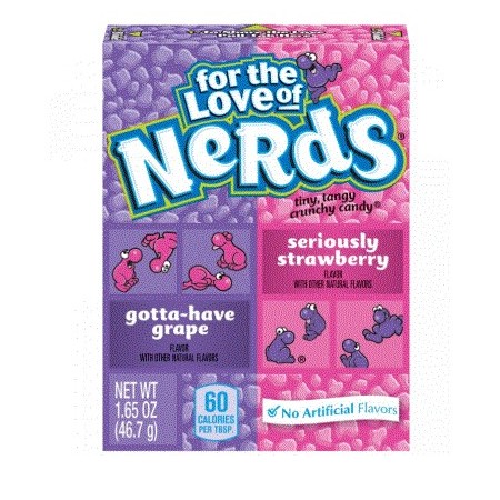 Nerds s příchutí jahody a hroznu 47g