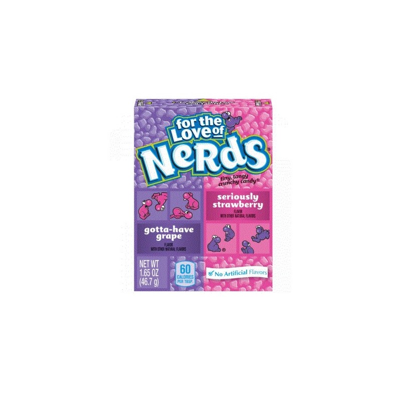 Nerds s příchutí jahody a hroznu 47g