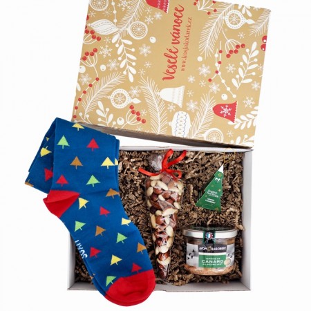 Vánoční krabička s ponožkami 